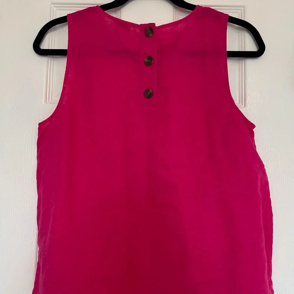 J. Crew Button-Back Shell Tanktop - Picture 2 of 4